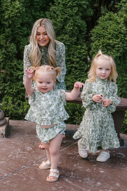 Baby Brynley Bloomer Set in Green