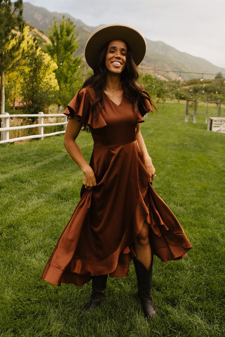 Callie Dress in Brown-Adult