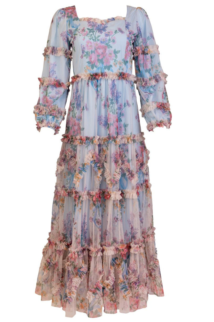 Catherine Dress in Blue Floral-Adult