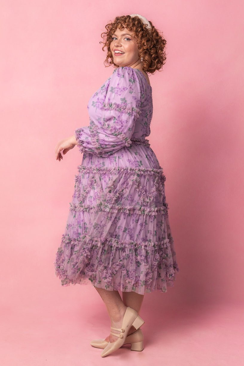 Catherine Midi Dress in Lavender-Adult