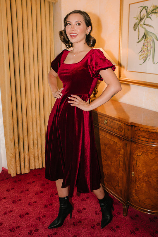 Cleo Dress in Wine