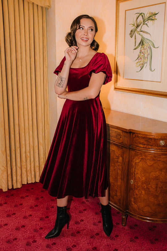 Cleo Dress in Wine