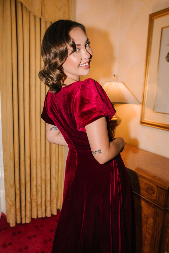 Cleo Dress in Wine
