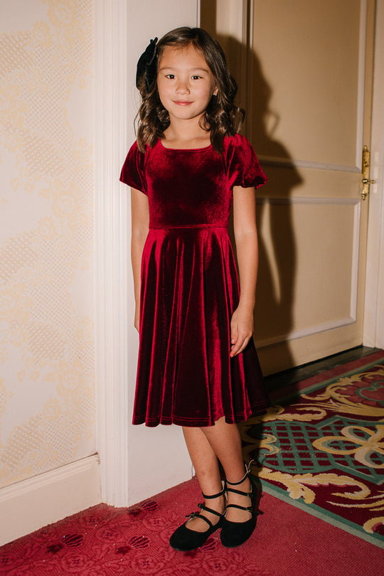 Mini Cleo Dress in Wine