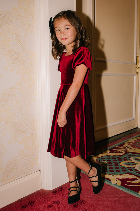 Mini Cleo Dress in Wine