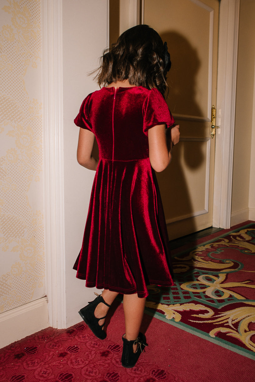 Mini Cleo Dress in Wine