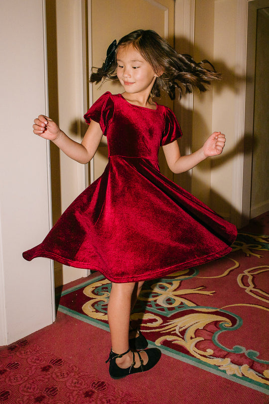 Mini Cleo Dress in Wine