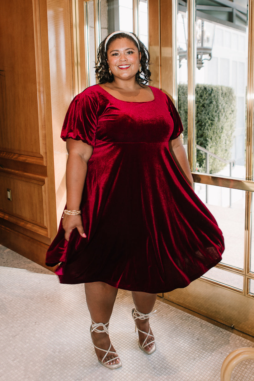 Cleo Dress in Wine
