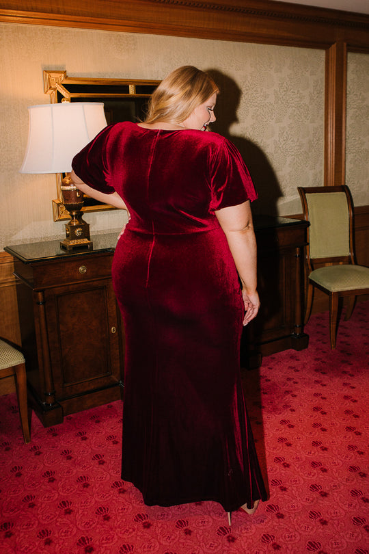 Cleo Maxi Dress in Wine