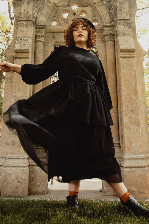 Cosette Midi Dress in Black - FINAL SALE
