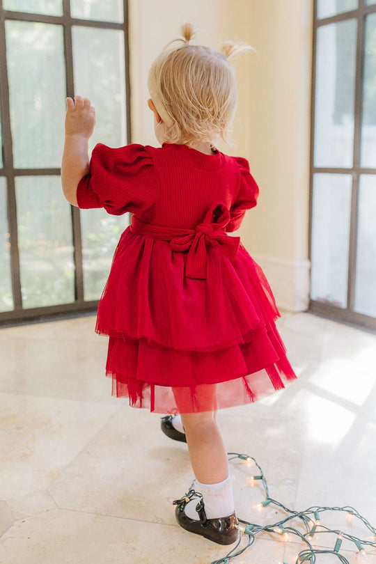 Baby Cosette Dress Set in Red - FINAL SALE-Baby