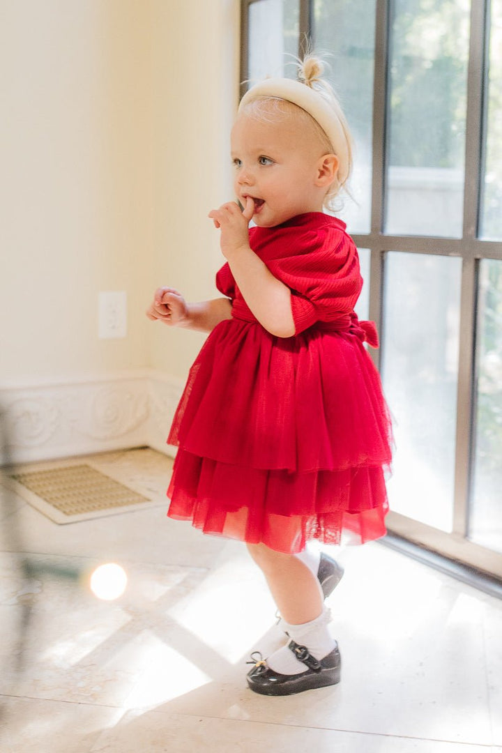 Baby Cosette Dress Set in Red - FINAL SALE-Baby