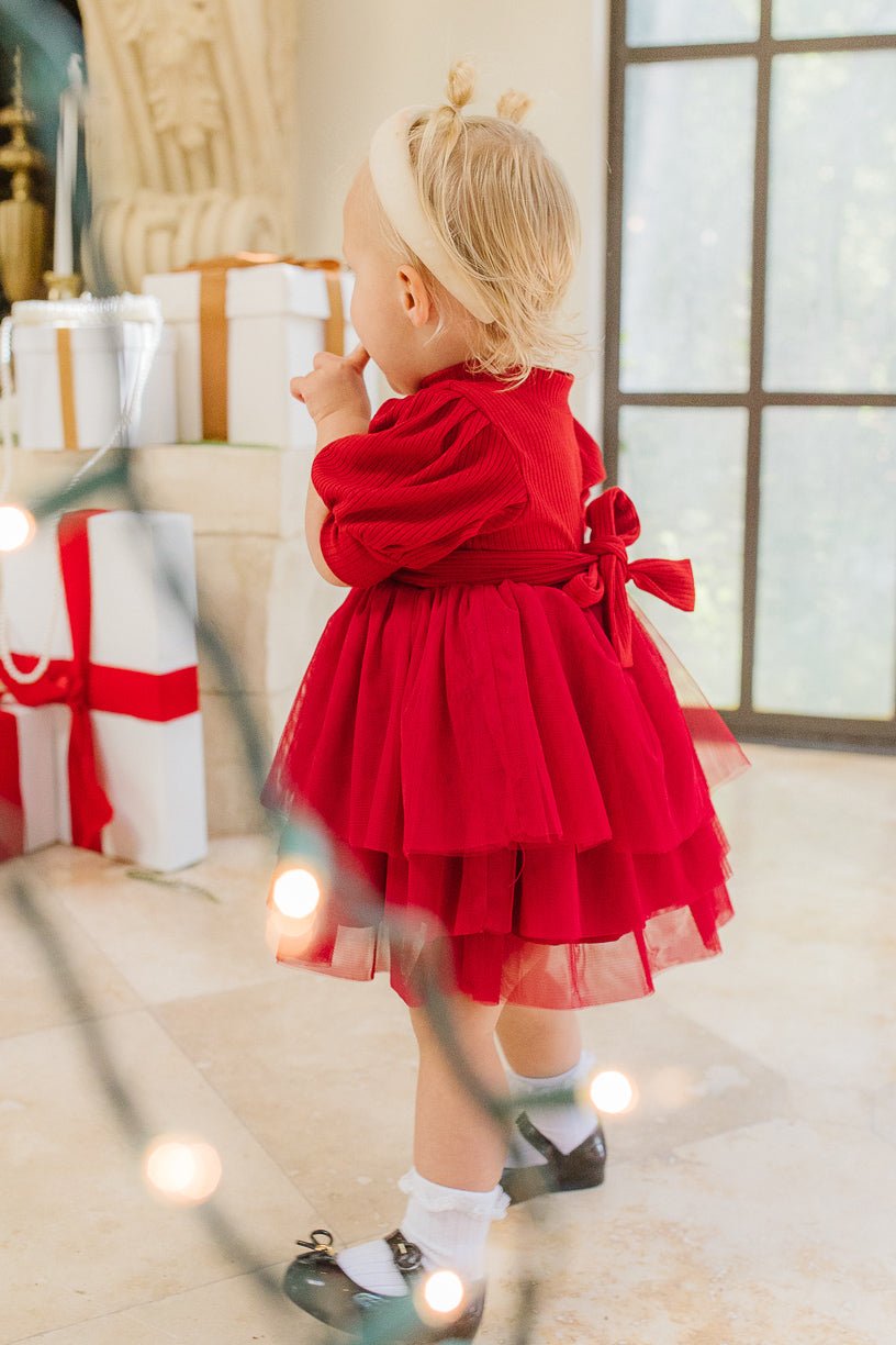Baby Cosette Dress Set in Red - FINAL SALE-Baby