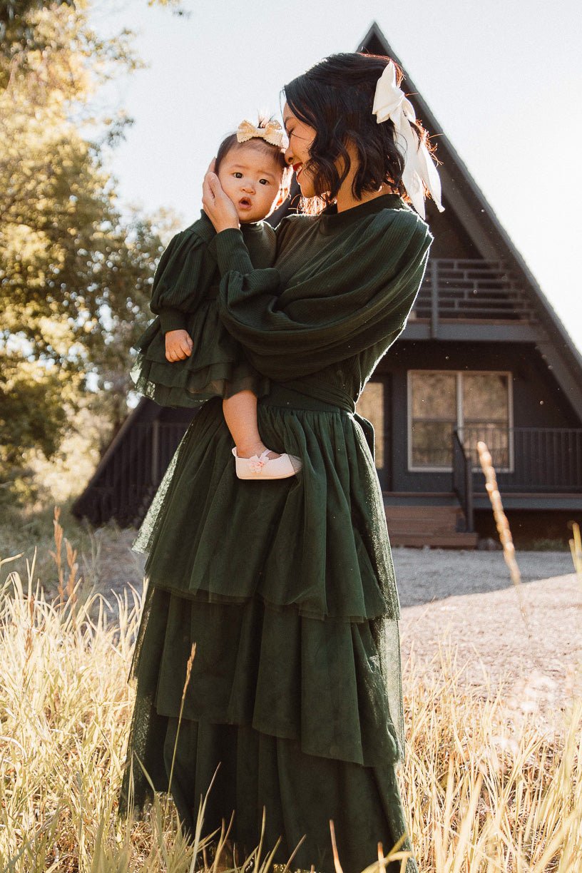 Baby Cosette Dress Set in Green - FINAL SALE-Baby