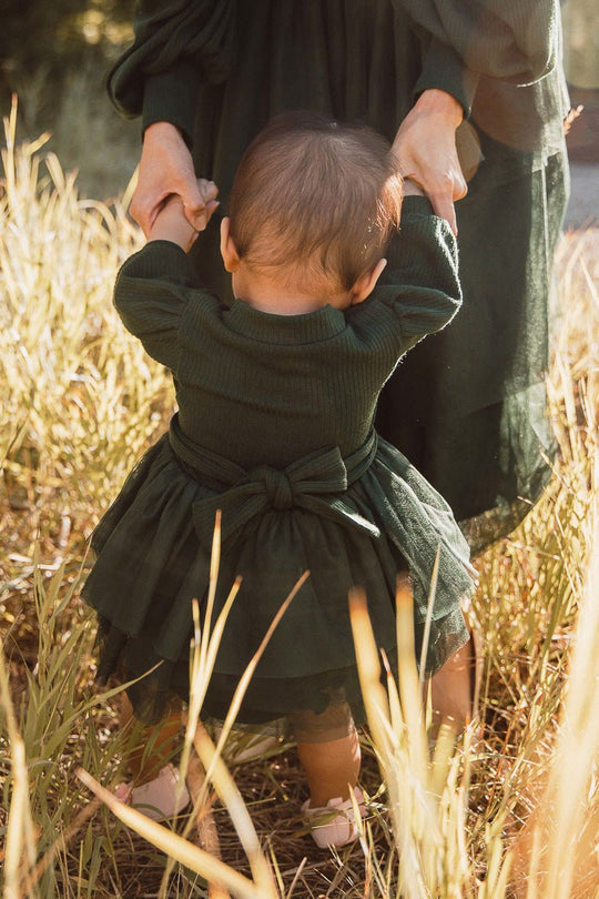 Baby Cosette Dress Set in Green - FINAL SALE-Baby
