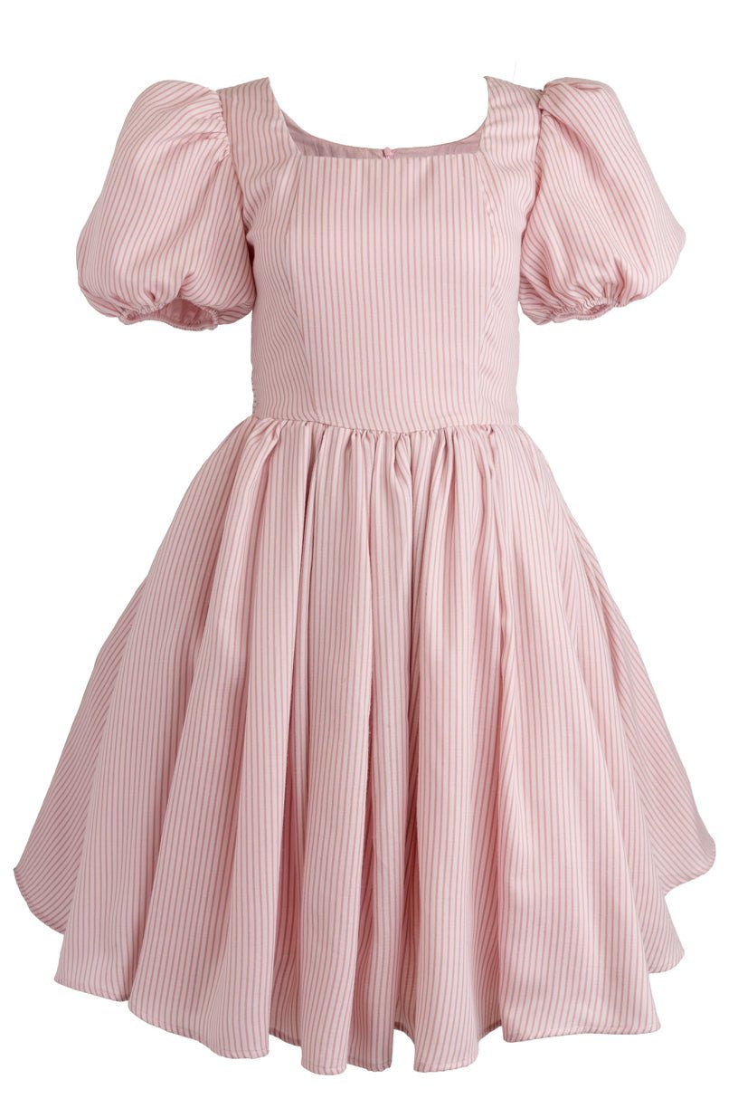 Cupcake Dress in Pink Stripe-Adult