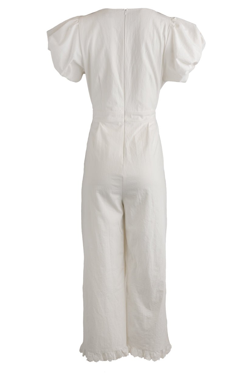 Dahlia Jumpsuit in White-Adult