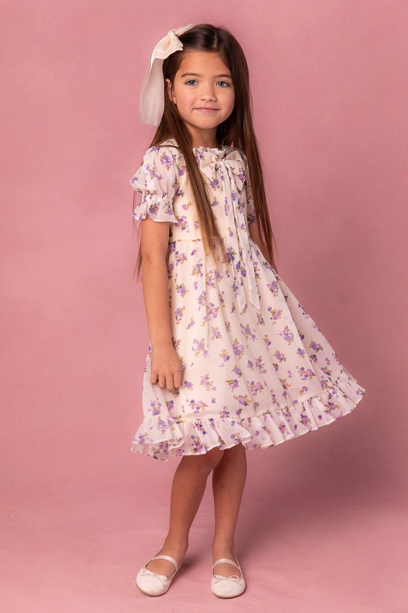 Mini Dolly Dress in Violet Rose-Mini