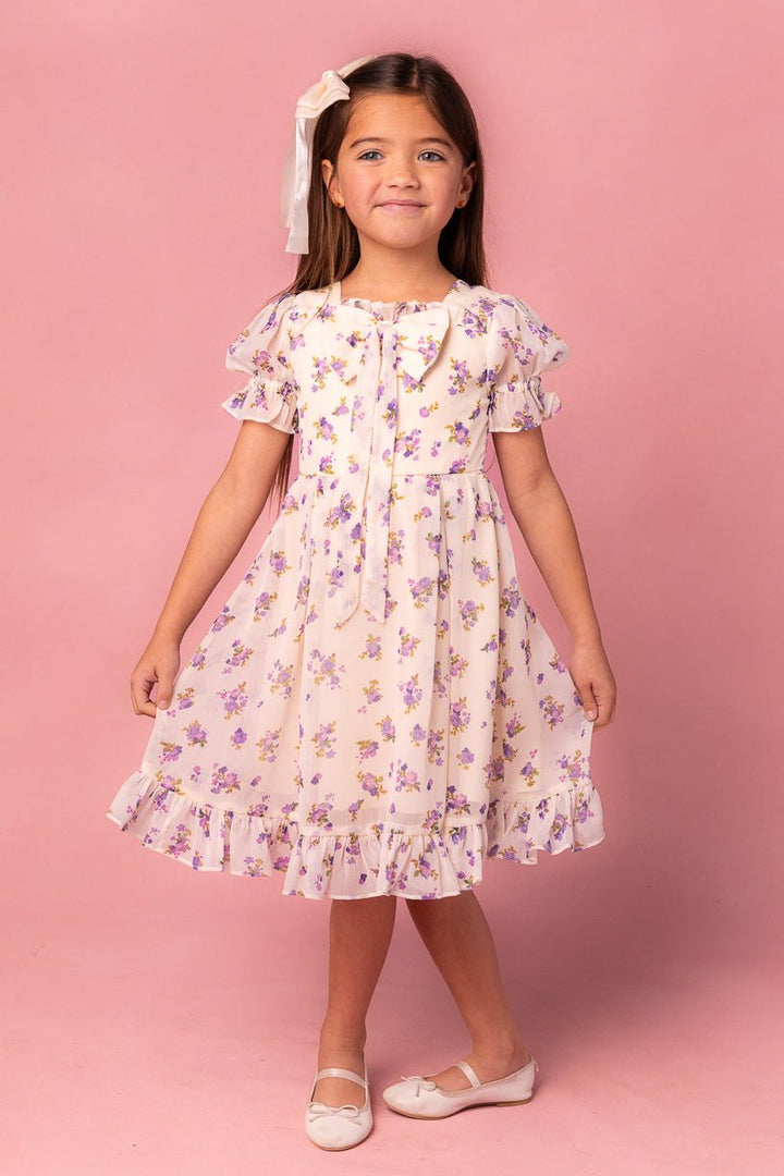 Mini Dolly Dress in Violet Rose-Mini