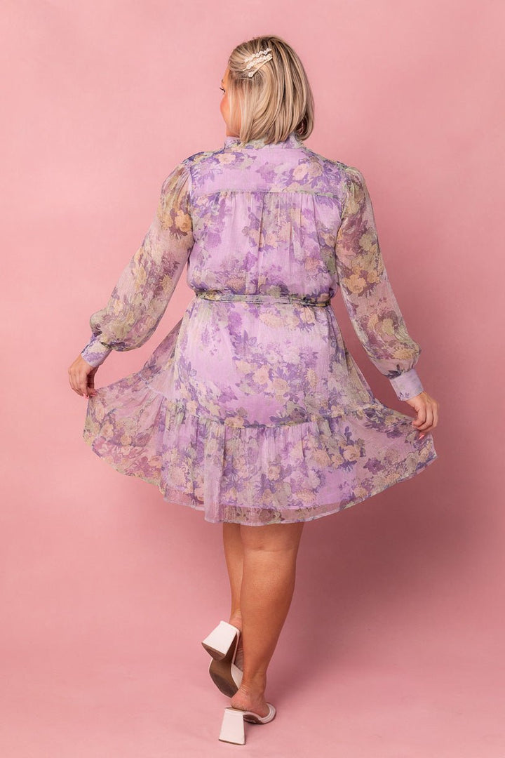 Eleanor Dress in Purple Floral-Adult
