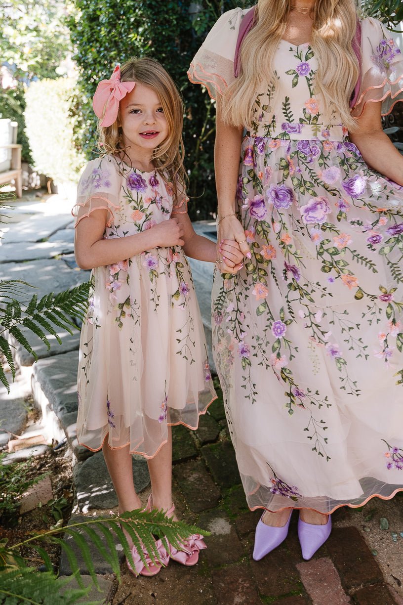 Mini Flora Dress in Pastels-Mini