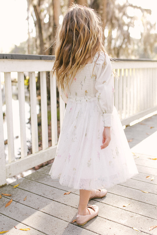 Mini Florence Dress in White Floral