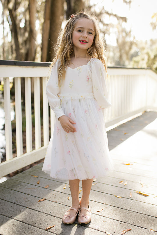 Mini Florence Dress in White Floral