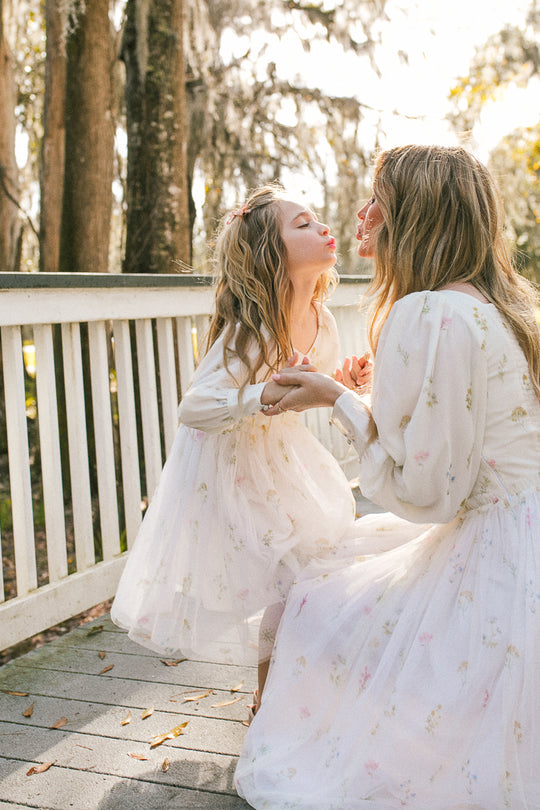 Florence Dress in White Floral