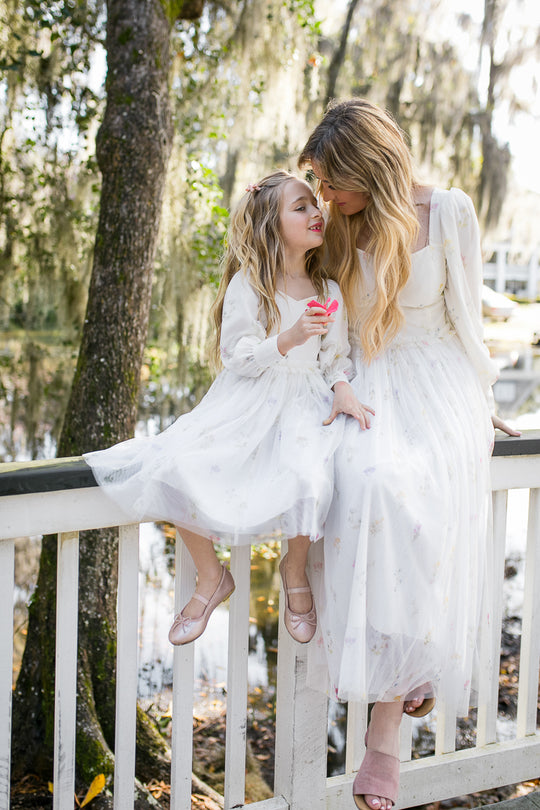 Florence Dress in White Floral