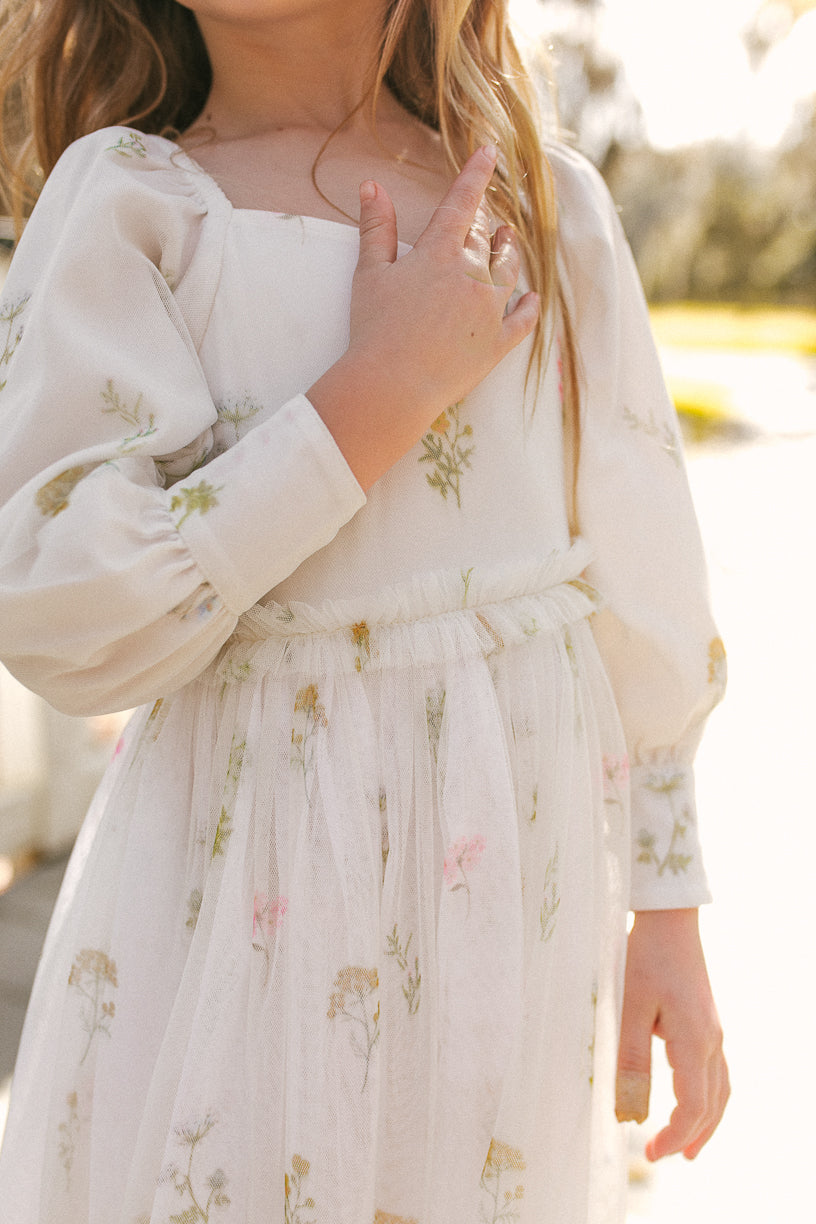 Mini Florence Dress in White Floral