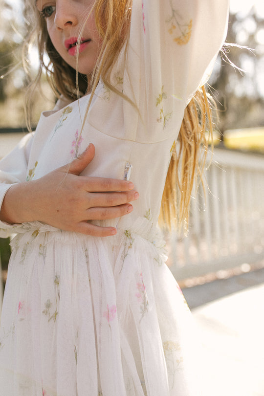 Mini Florence Dress in White Floral