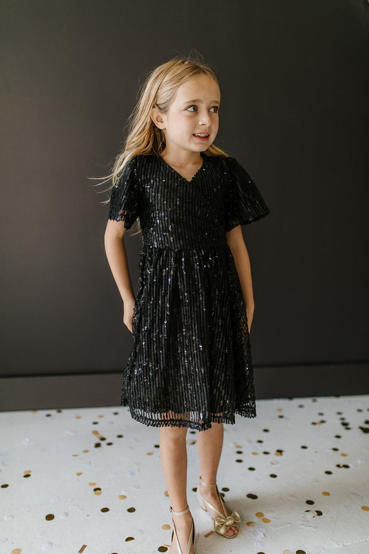 Mini Goldie Sequin Dress in Black - FINAL SALE