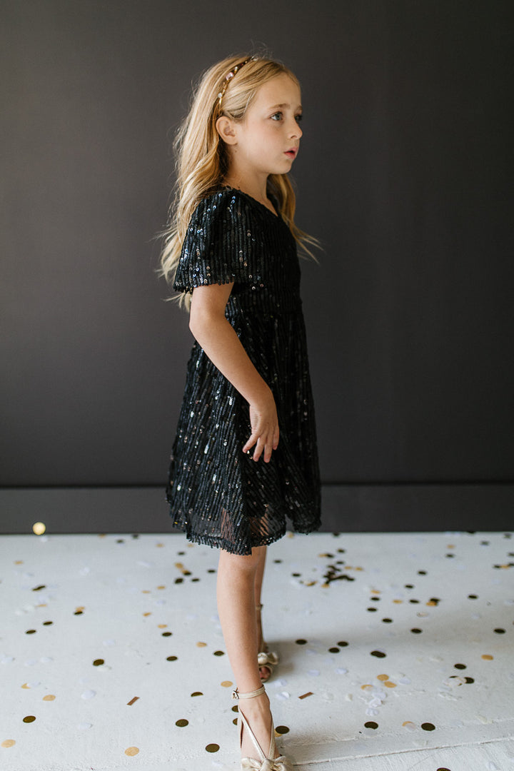 Mini Goldie Sequin Dress in Black - FINAL SALE