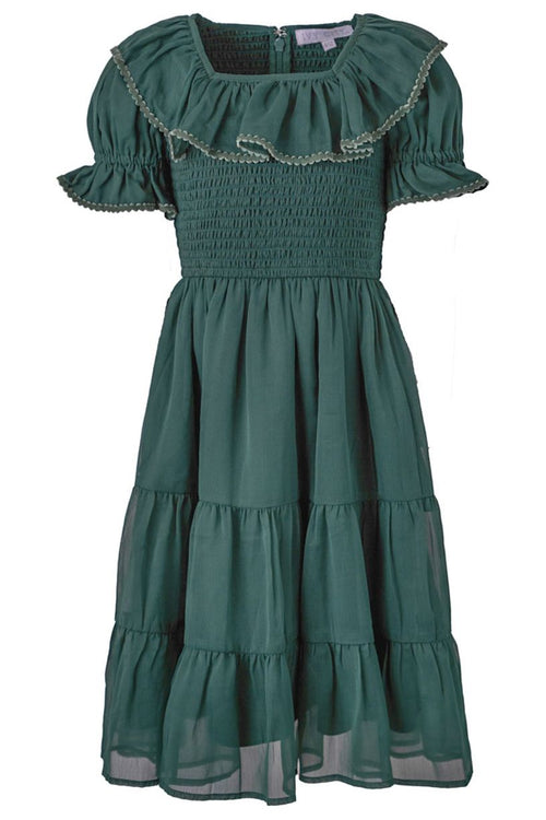 Mini Gracie Dress in Emerald Chiffon