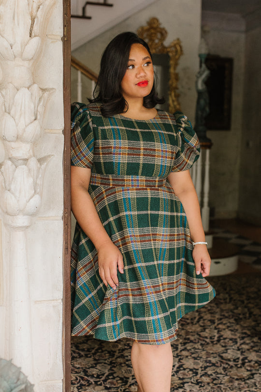 Holly Plaid Flare Dress