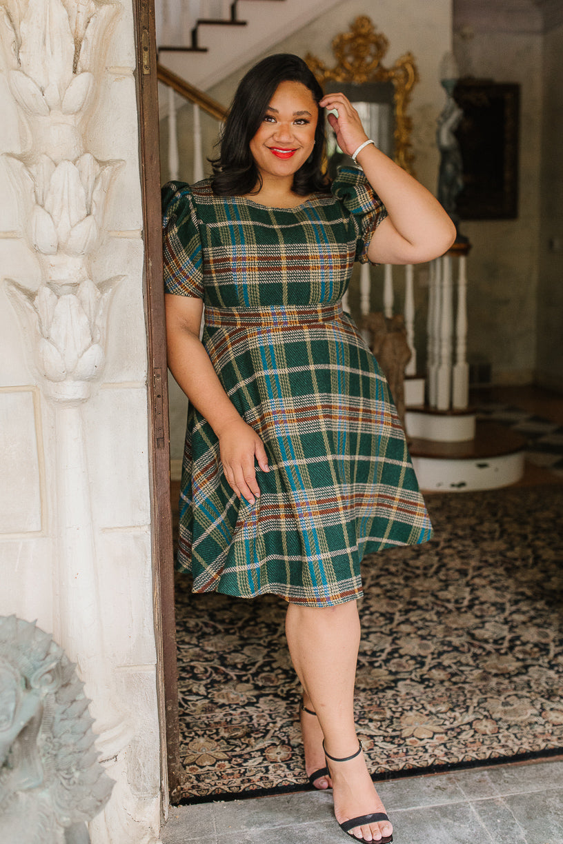 Holly Plaid Flare Dress