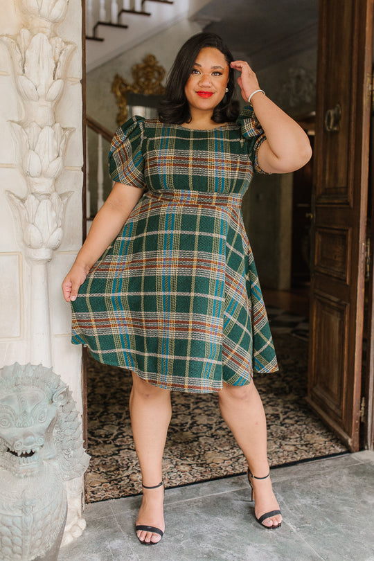 Holly Plaid Flare Dress