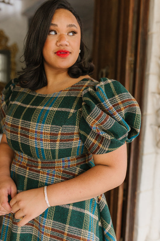Holly Plaid Flare Dress