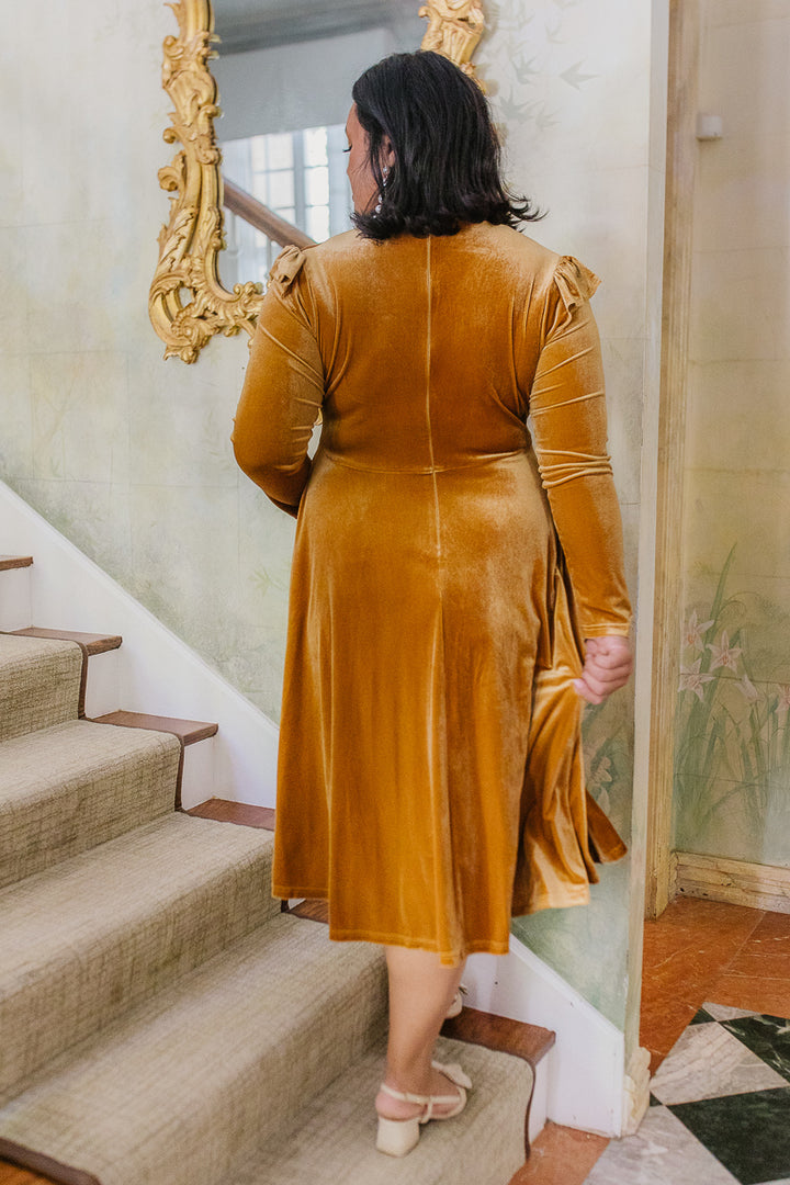 La La Lady Dress In Gold - FINAL SALE