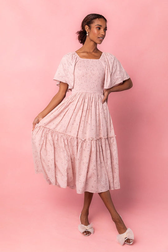 Lennon Dress in Dusty Pink-Adult