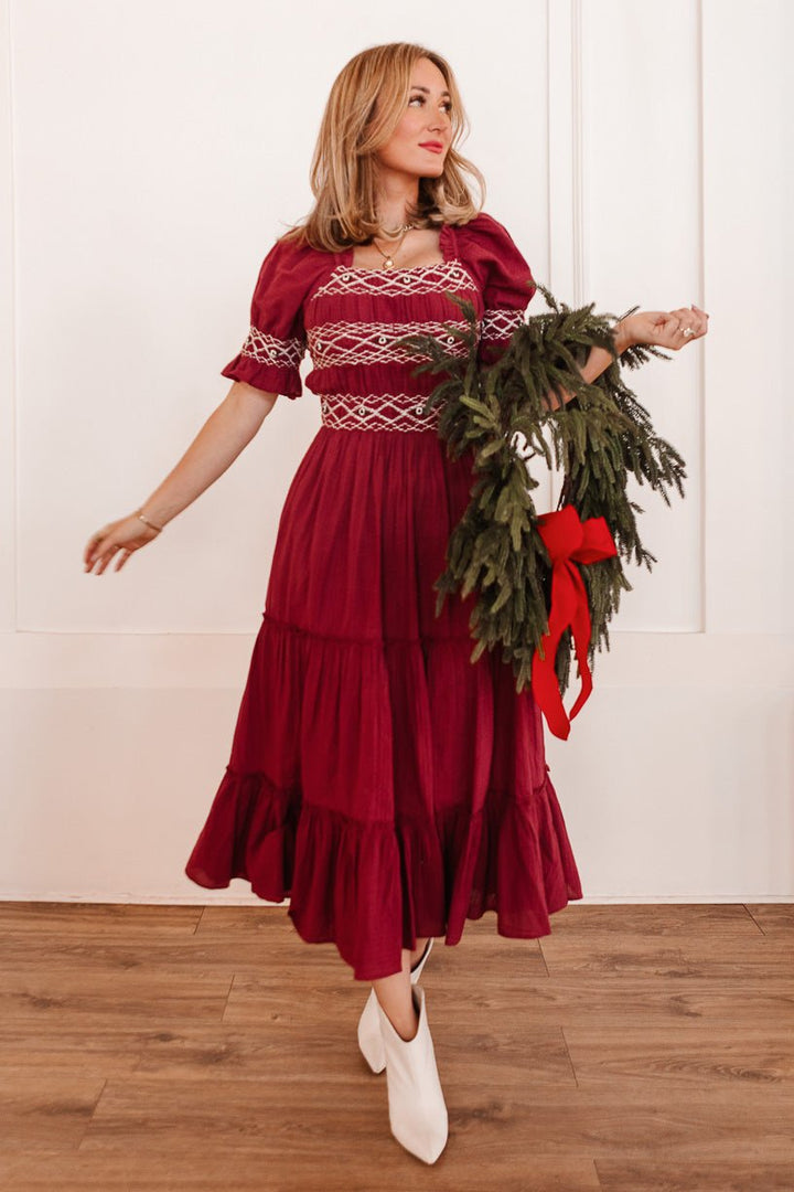 Liesl Midi Dress in Red - FINAL SALE-Adult