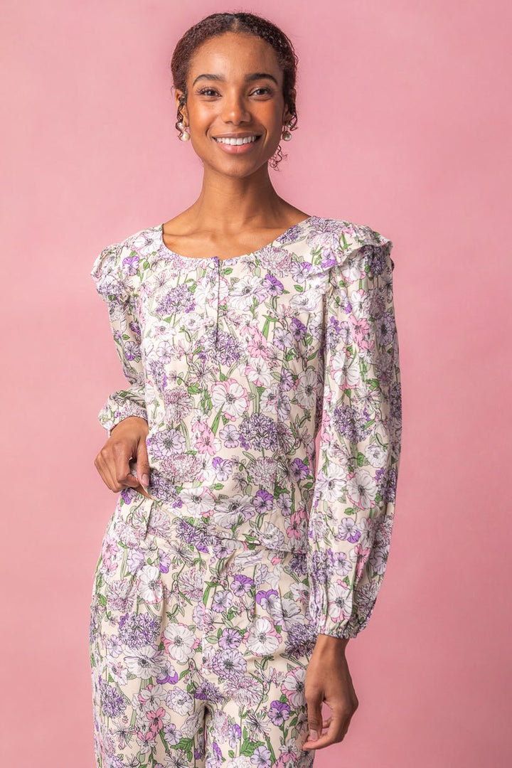 Lo Blouse in Floral Bloom-Adult