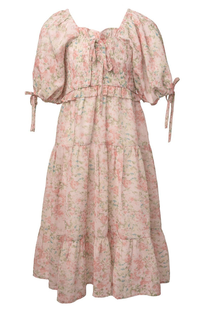 Mini Nora Dress in Spring Watercolor-Mini