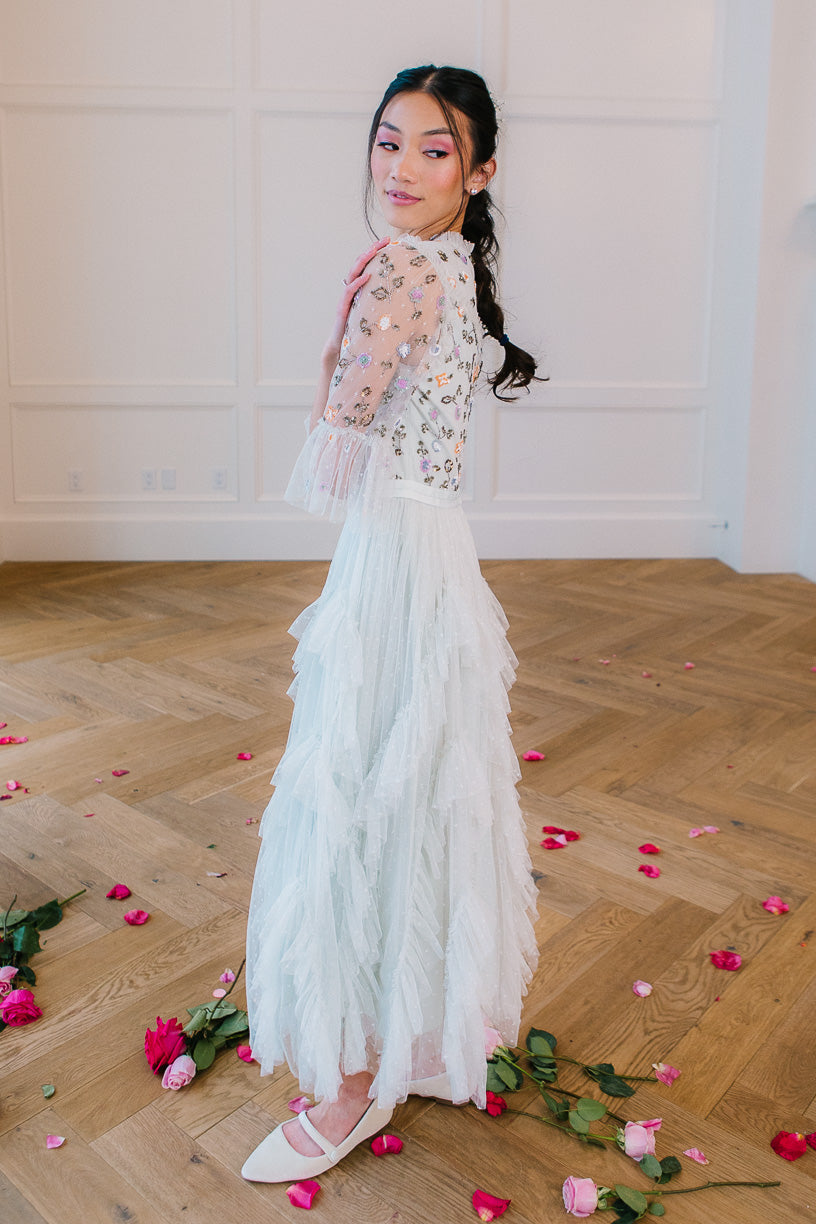 Paris Dress in Seafoam