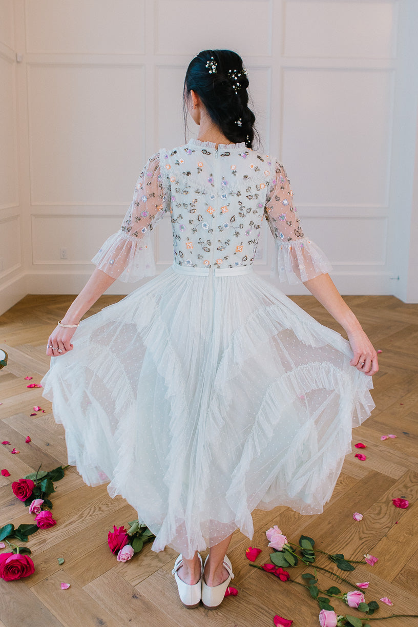 Paris Dress in Seafoam