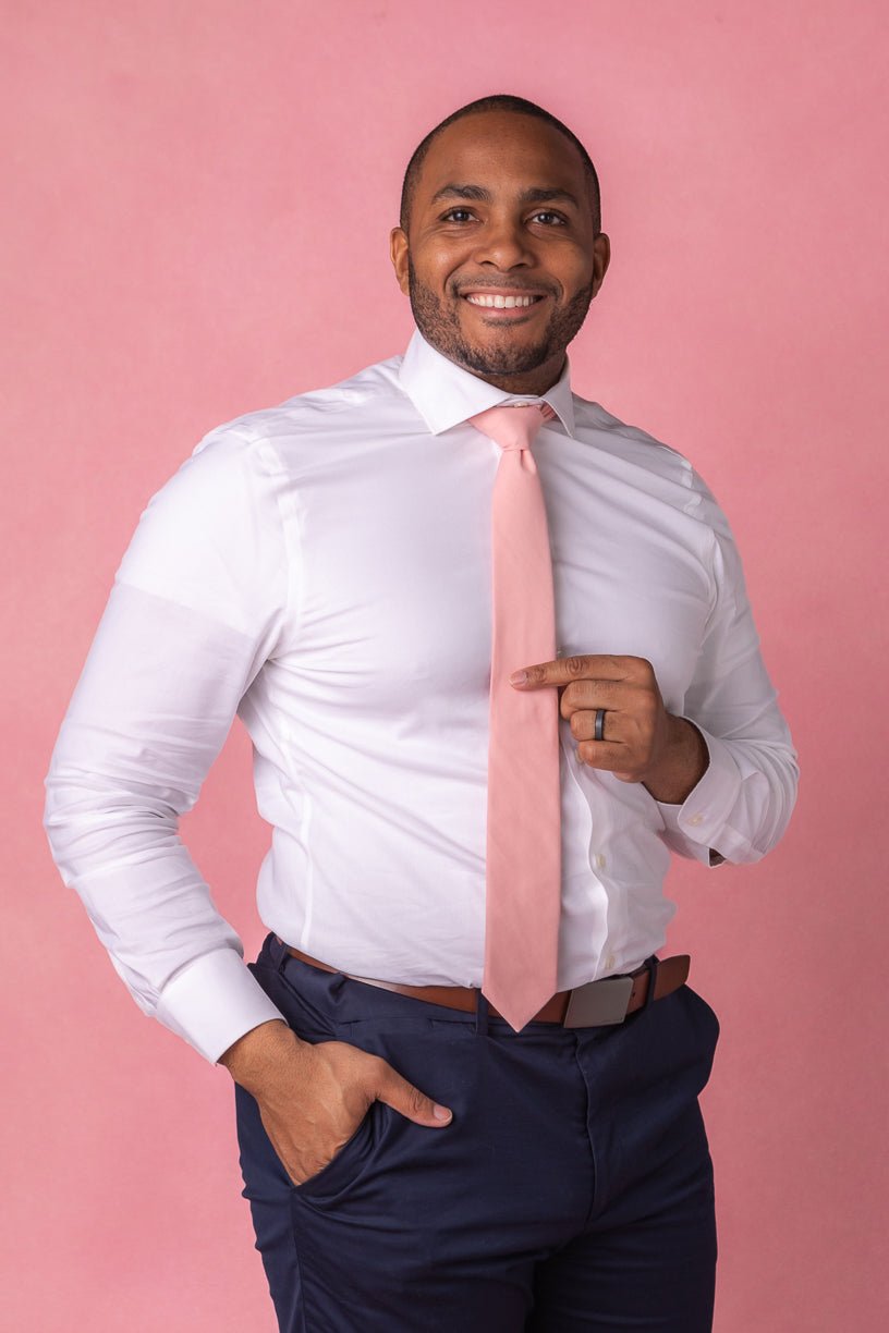 Max Mens Tie in Spring Pink-Adult