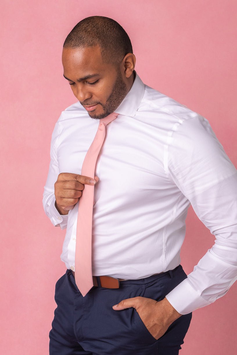 Max Mens Tie in Spring Pink-Adult