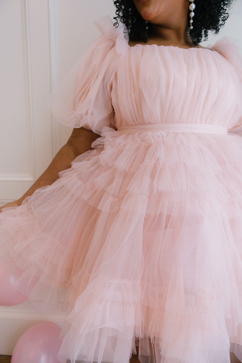 Pixie Dress in Blush  Pixie dress, Tulle party dress, Blush pink dresses