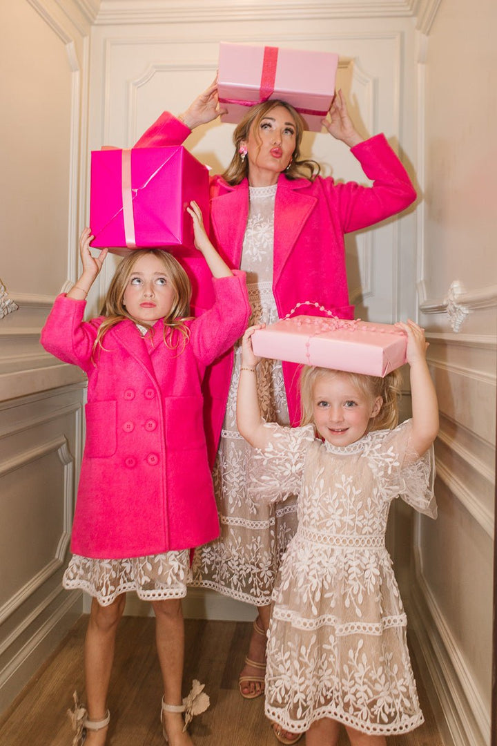 Polly Coat in Hot Pink-Adult
