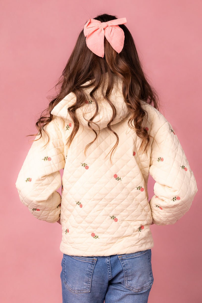 Mini Quilted Jacket in Delicate Zinnia-Mini